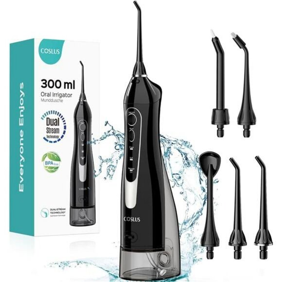 Water Dental Flosser Cordless Oral Irrigator Rechargeable Teeth Cleaner 300ML - Picture 1 of 7